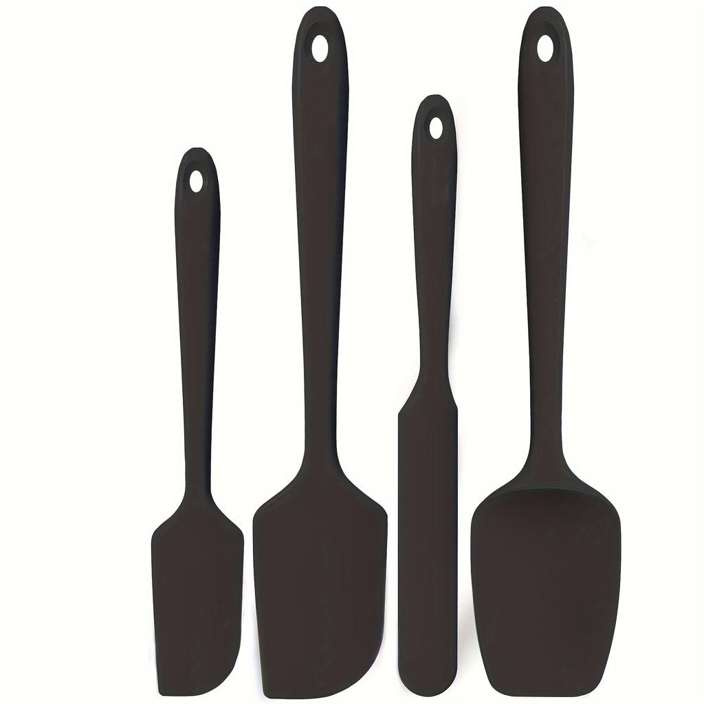 4 4pcs Heat Resistant Silicone Spatula Set: U Taste 600ºF High Temp Seamless BPA Free Food Grade Flexible Rubber Silicon Kitchen Cooking Mixing Baking