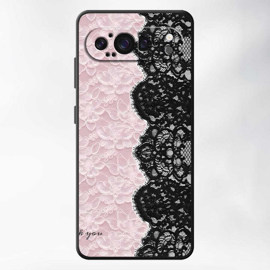 Retro Lace Art Case for Google Pixel 10A 6 7 8 Pro 7a 8a 10 9 Pro XL 6a 9a Funda Phone Cover
