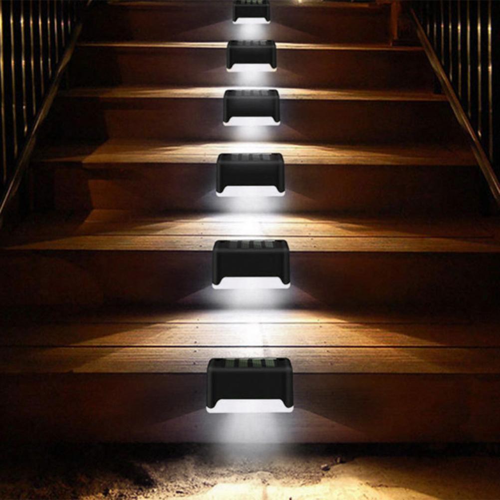 Outdoor Solar Deck Lights Solar Step Lights Waterproof Led Solar Lights White Light for Outdoor