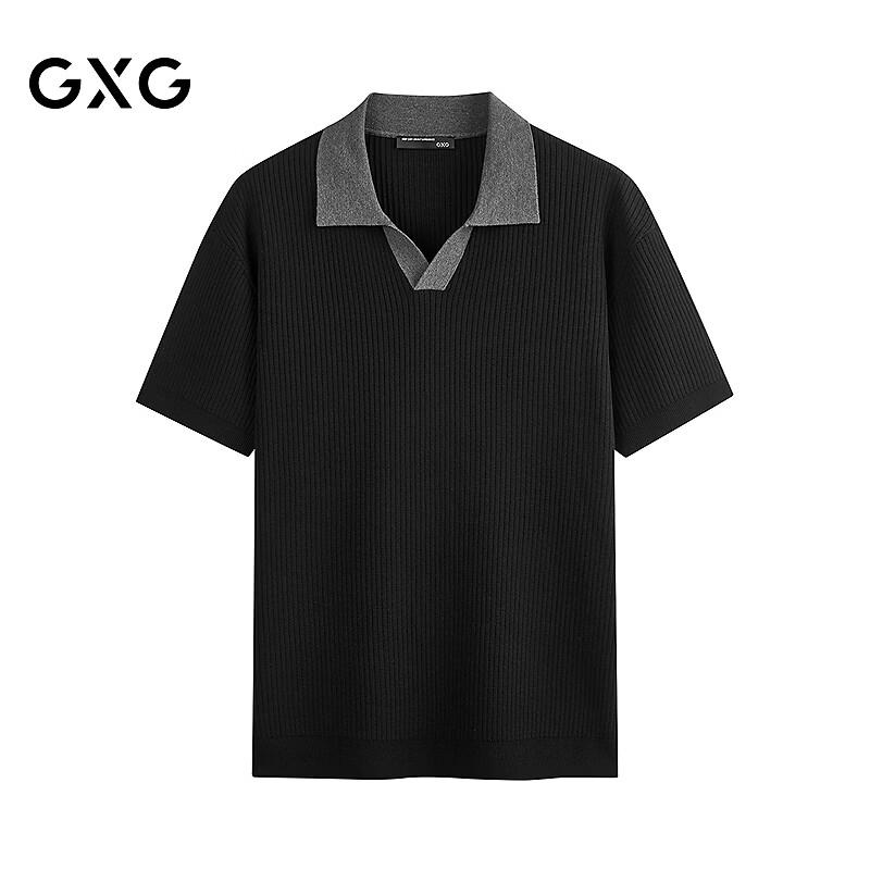 GXG Men s Knitted Polo Shirt with Seagull Collar XXL