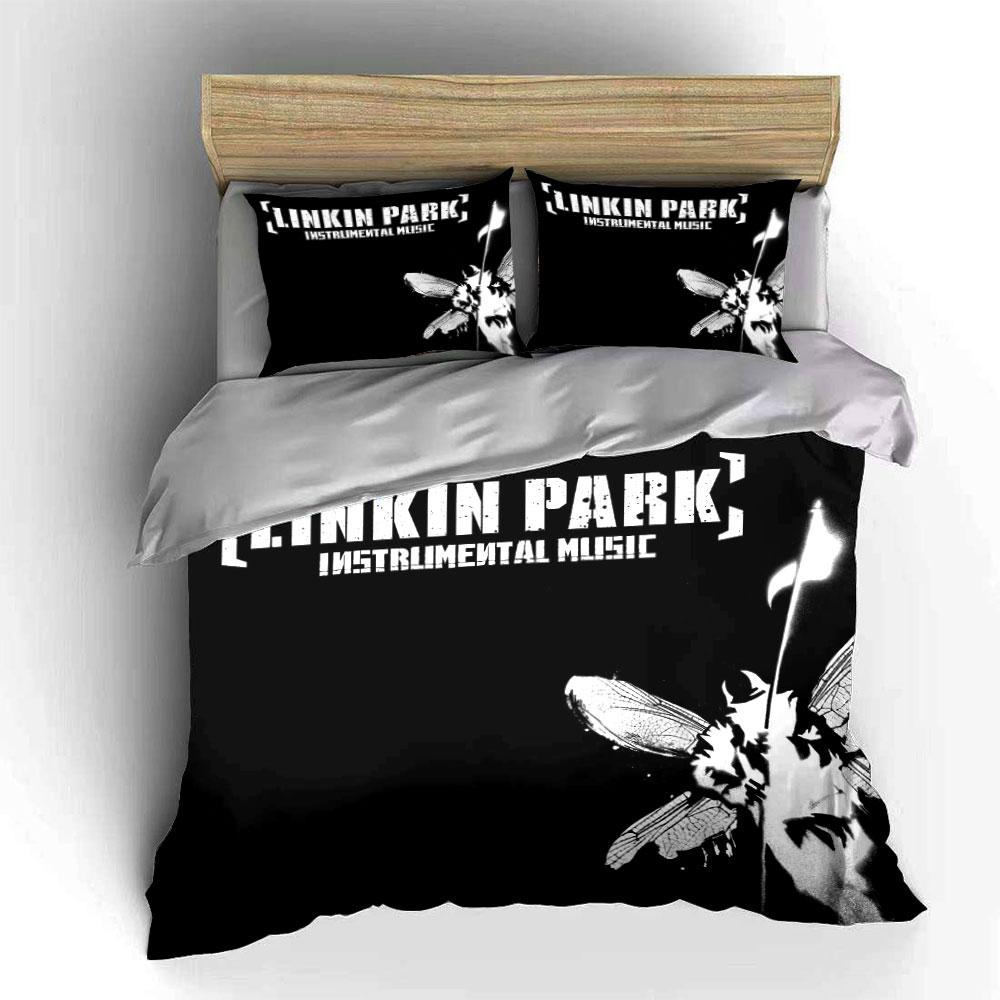 White dragonfly, Linkin Park. Bedding sets Duvet cover sets Duvet covers Pillowcases(1 * Duvet Cover 2 * Pillowcases without duvet insert)