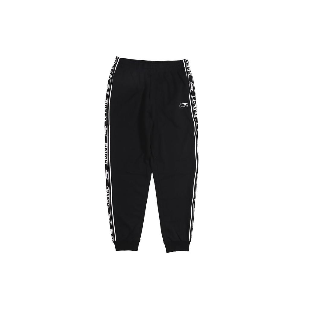 Li-Ning Letter Print Jogger Sweatpants Men Bottoms Black AKLP467-2