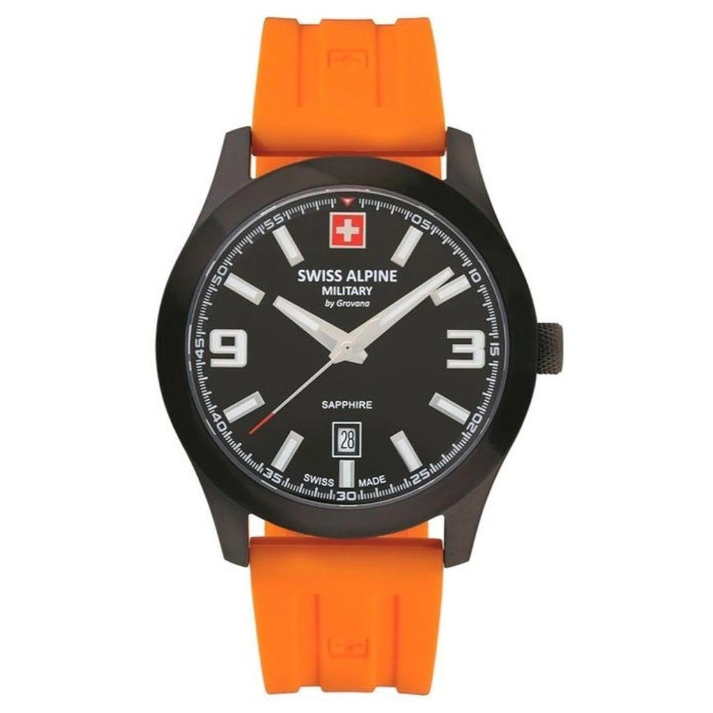 

Swiss Alpine Military Combat Pro Каучуковый ремешок Черный циферблат Кварцевые 7056.1879 100М Мужские часы чёрный