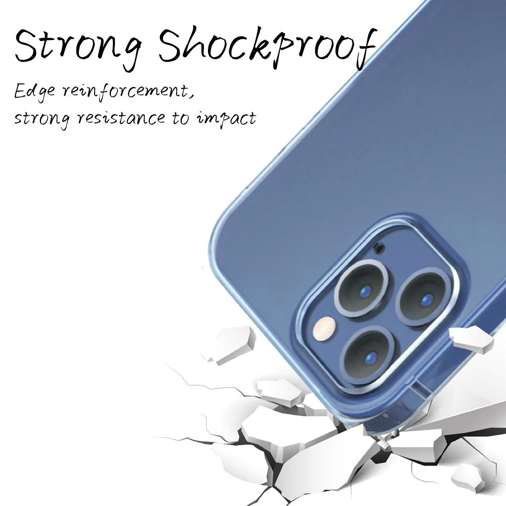 Ultra Thin Transparent Shockproof Case For iPhone 16 15 14 13 12 11 Pro Max Plus Mini Clear Full Back Cover Silicone Soft Shell