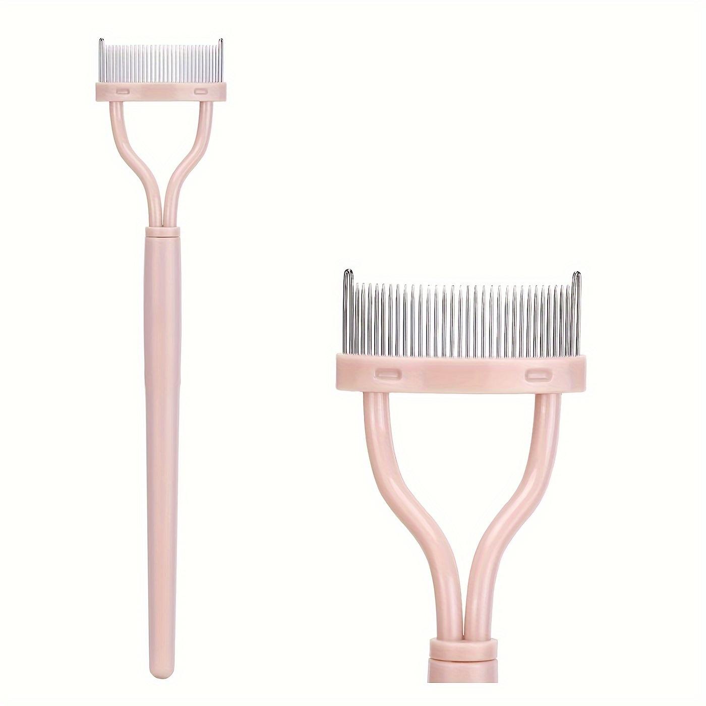 Eyelash Separator Tool - Mascara Brush & Comb with Arc Design for Precise Lash Application, Gentle on Eyes, Eyelash Brush светло-розовый