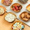 Japanese bone plate with imitation wood grain dried fruit Dim sum melon seeds fruit sugar afternoon tea tray bone plate