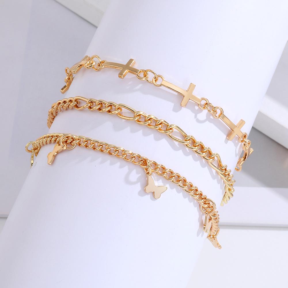 

Европейские и американские многослойные браслеты на ногу, популярные среди покупателей: Любовь, Личность, Слон, Бабочка, Пляжные дизайны для женщин Alloy