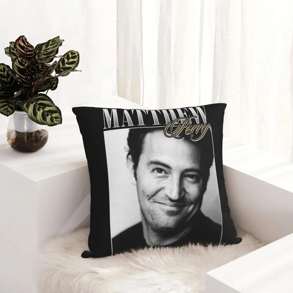 Matthew Perry Chandler Bing Pillowcase Printed Polyester Cushion Cover Decorations Friends Pillow Case Cover Car Zippered 45*45