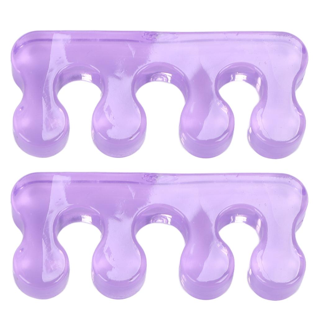 2 Pcs Toe Separator Purple Silica Gel Toe Stretchers Bunion Correctors for Bunion Relief Hammer Toe