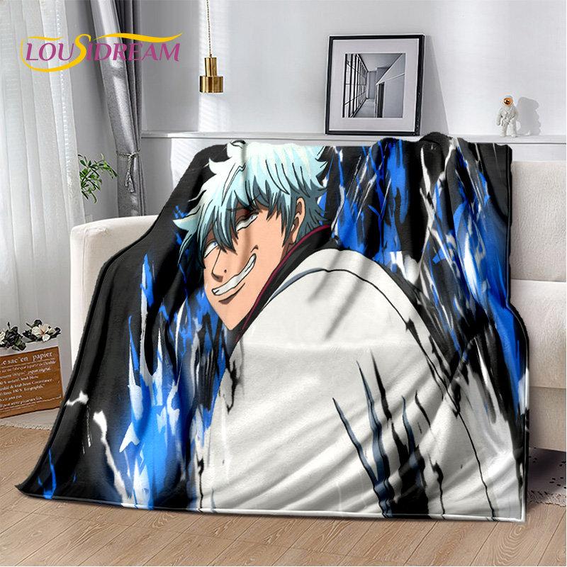Gintoki Kagura Gintama Anime Soft Plush Blanket,Flannel Blanket Throw Blanket for Living Room Bedroom Bed Sofa Picnic Cover Kids
