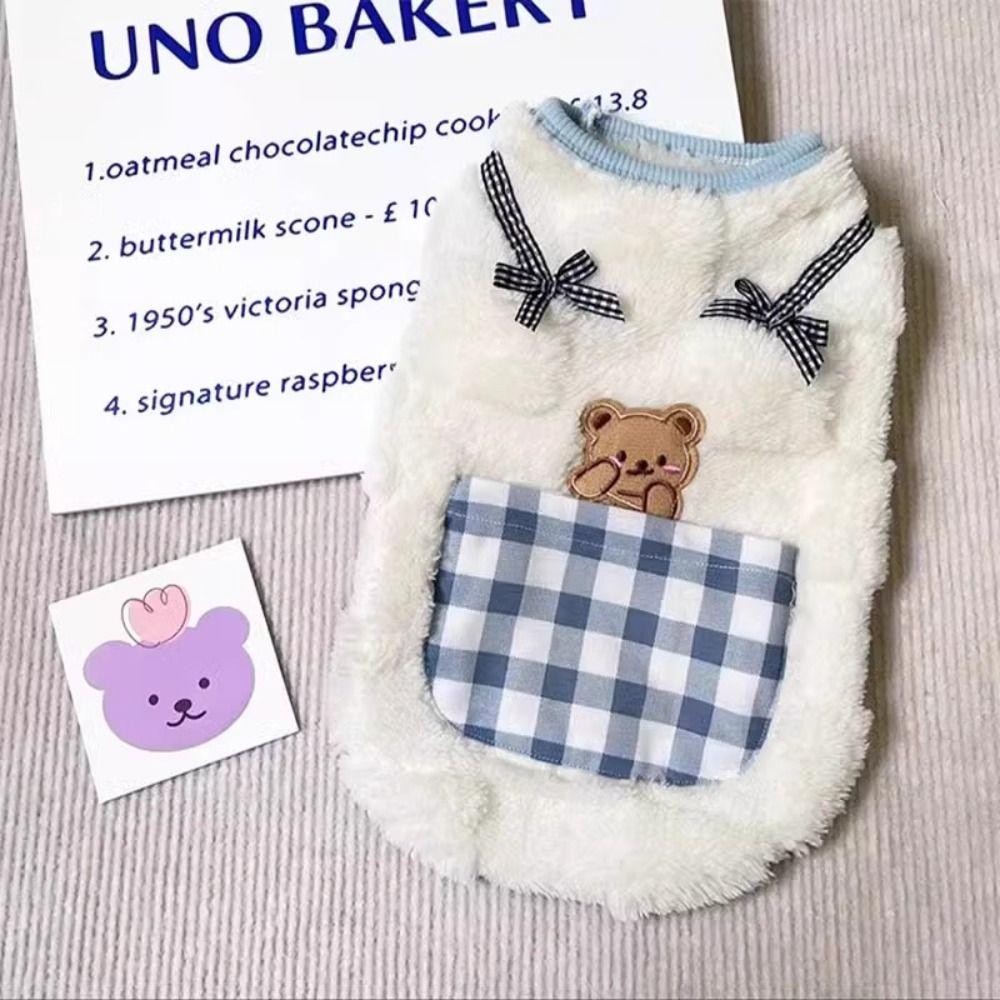 S-2XL Cat Vest Thick Warm Pet Jacket Cute Winter Puppy Clothes  for Small Medium Pet