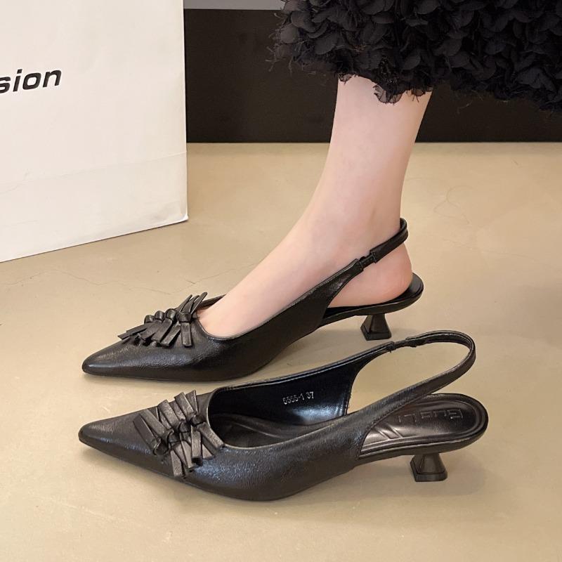 Fashion Summer New Style Women Fashion Sexy Party Punk Goth Pointed Toe High Heel Shoes Woman Leather Pu Footwear Buckle Strap Sandals