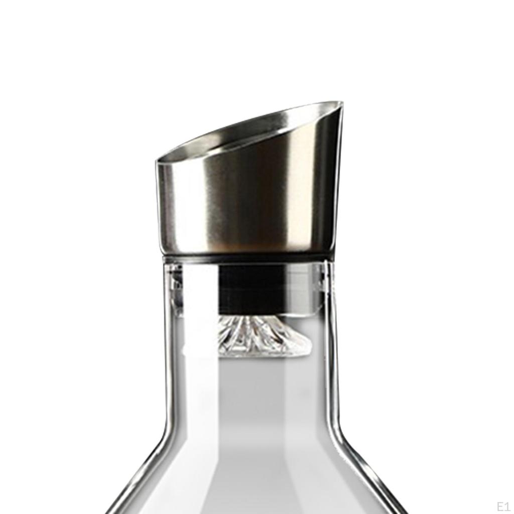 Champagne Dispenser Red Wine Carafe Hand Blown Glass Drinkware Made Aerator