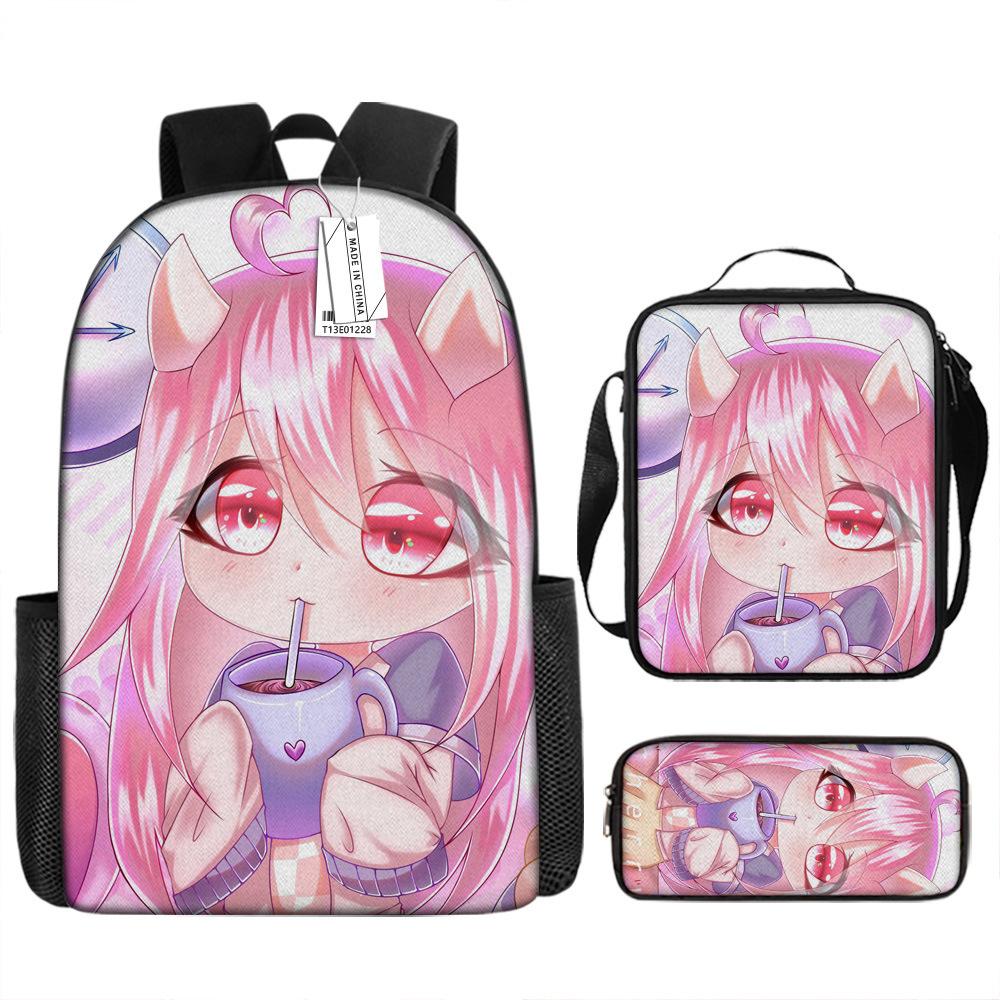 Two-dimensional Gacha Animation Schoolbag Cartoon Primary School Students Schoolbag Children Backpack Anti-splashing Bag