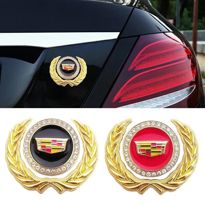 Metal for Cadillac ATS BLS CT4 CT6 CTS ESCALADE STS XLR XT5 XTS SLS Car Body Side Window Ear of Wheat Emblem Sticker Accessories