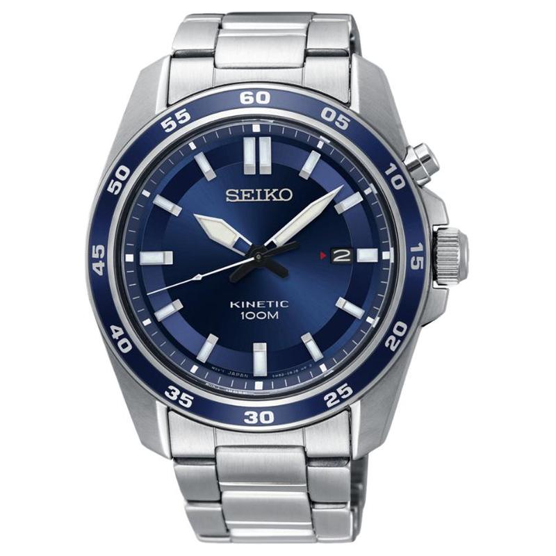 

SEIKO 100 meters waterproof Quartz Steel Strap 41.6mm men s watch blue dial SKA783