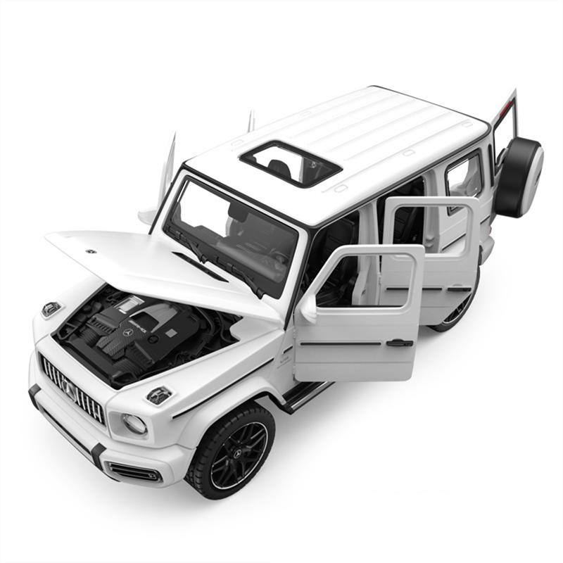 1/32 Benzs G63 SUV Alloy Car Model Diecast Metal Toy Off-road Vehicles Car Model Simulation Sound and Light Collection Kids Gift