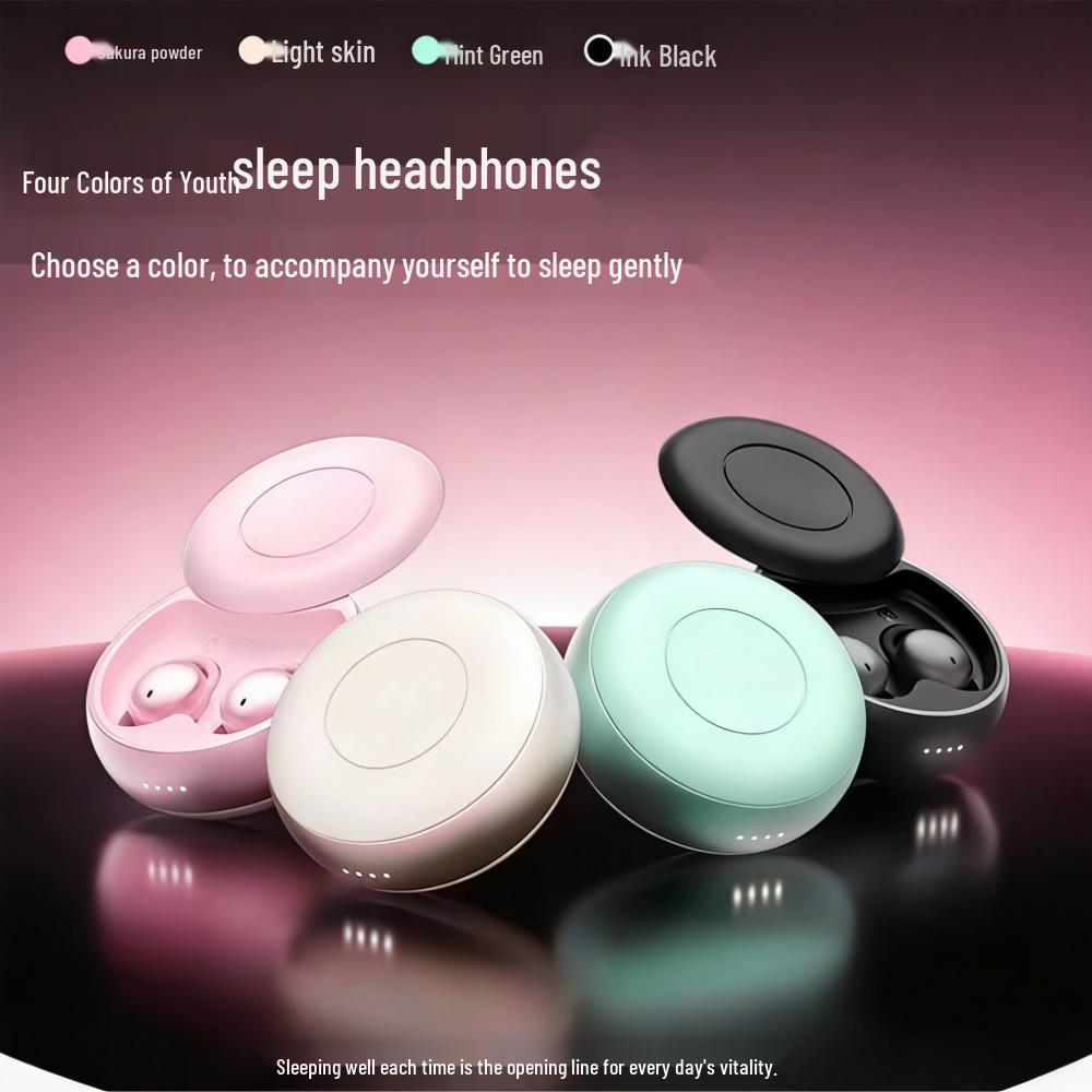 2025 Noise-Cancelling Bluetooth Earbuds: Pain-Free Side-Sleeping Silicone In-Ear Sports Earphones.
