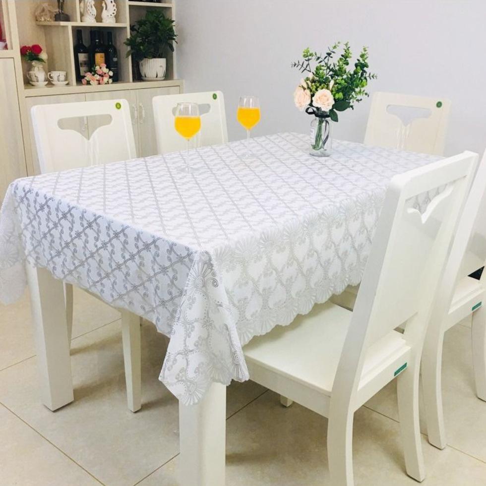 Waterproof, Oil-Proof And Anti-Scalding Coffee Table Tablecloth Leave-In Rectangular Dining Table Cloth Household Living Room Light Luxury