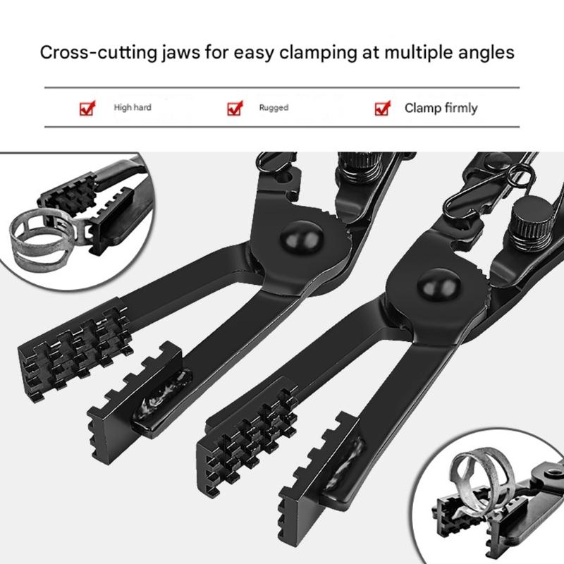 Long Hose Clamp Pliers with Locking Mechanism for Hard to Reach Hoses Automobile Water Pipe Pliers