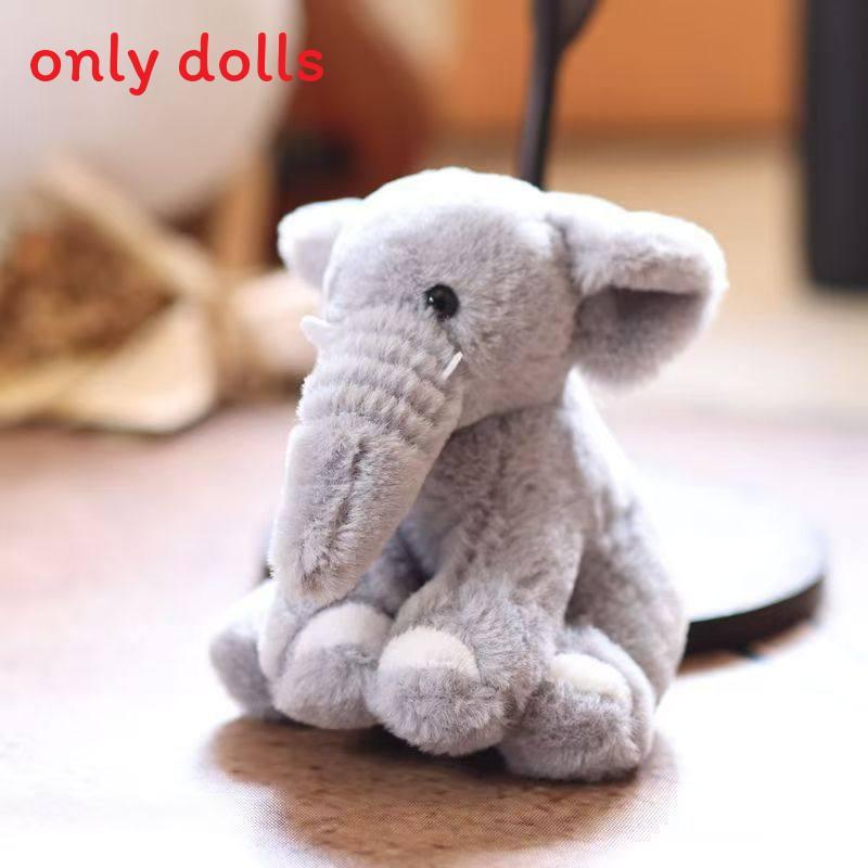 

Elephant Plush Toy With Pp Cotton For Girls Gift Keychain And Bag Decor сірий колір
