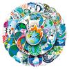 50 Global Warming Cartoon Stickers for Suitcases, Scooters, Tablets, and Cars