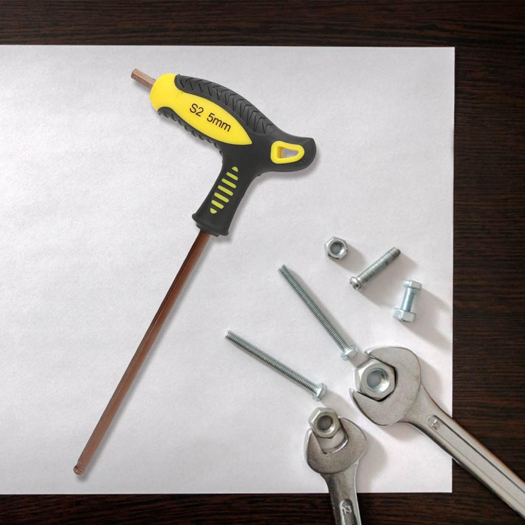 Kugel T-Form Inbusschlüssel mit langem Griff Professionelles Reparatur-Handwerkzeug