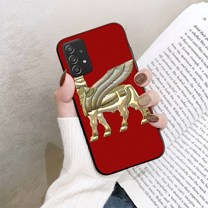 Lamassu Assyrischen Winged Lion Telefon Fall Für Samsung Galaxy A02 A12 A21 A22 A32 A41 A42 A51 A71 A72 Shell