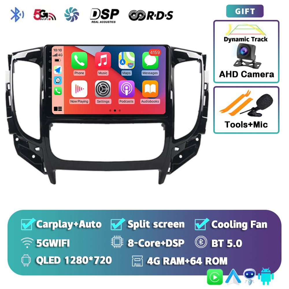 Android 14 Carplay Car Radio For Mitsubishi Pajero Sport 3 L200 5 Triton 3 2015 2016 2017 2018 2019 Multimedia Video Player GPS