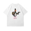 Hot Sale Printed Cotton American Sle Cartoon Penguin Print Ort Sve Tirt Couple Matching Fit Breathable Casual Top