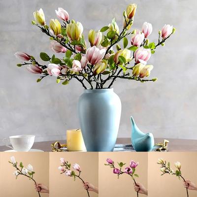Wedding Decoration Faux Flowers Branch Artificial Flowers Fake Flowers Simulation Magnolia Bouquet