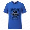 Men's Funny 50th Birthday T-Shirt It Takes Fifty Years Look This Good Tops Gift Idea Vintage Tee Shirt 50 Years Unisex Clothing