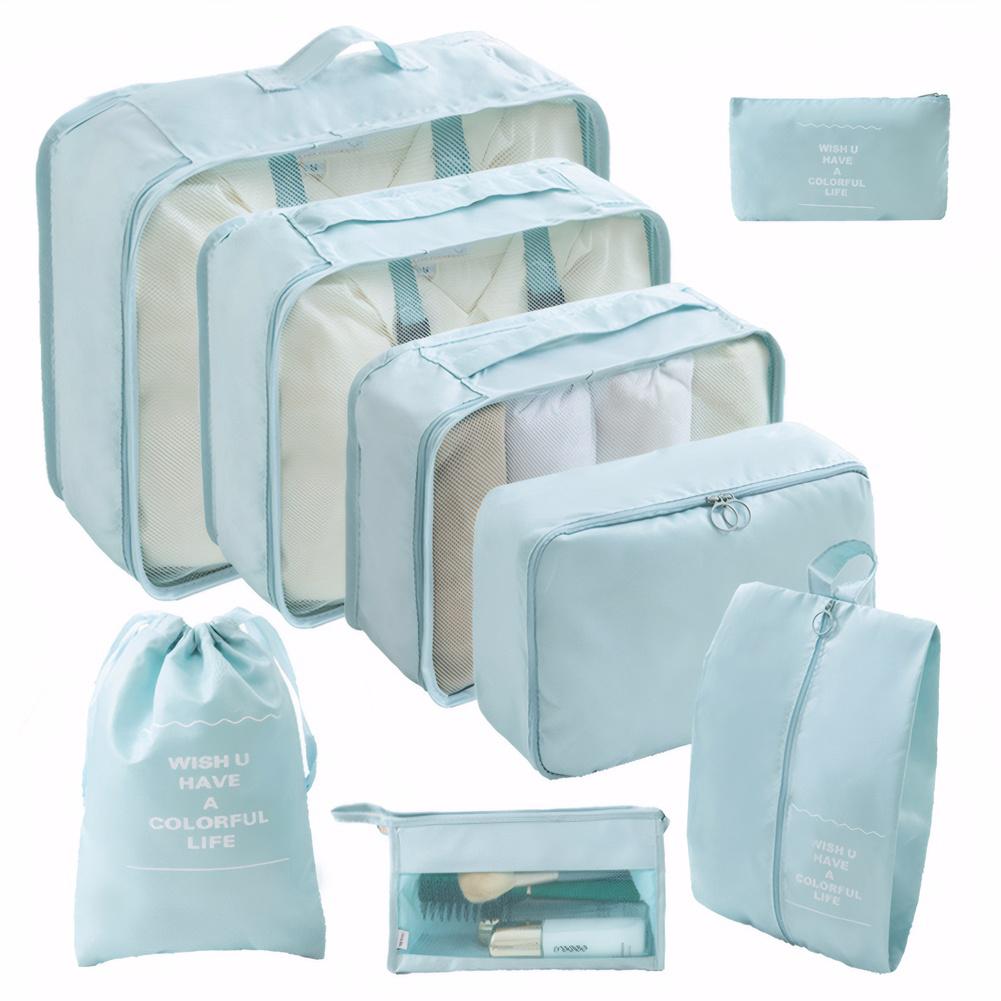 8 Pieces Set Travel Organizer Storage Bags Suitcase Organizer Bags Clothes Shoes Cosmetics Toiletries Storage Bags for Travel