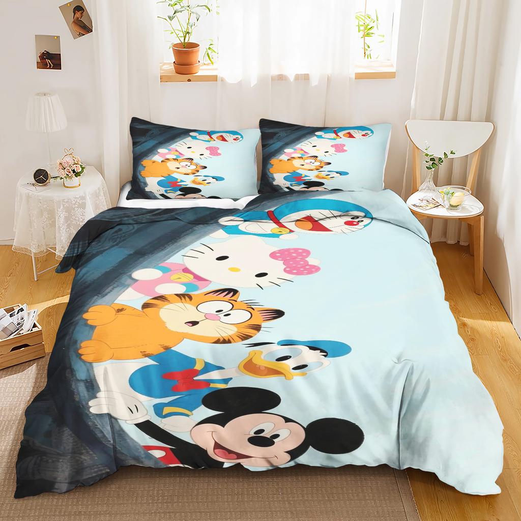 Mickey Anya Forger Duvet Cover Set Comforter Bedding 3d Children'S Bedding Set 3-Piece 1 Quilt Cover King Size
