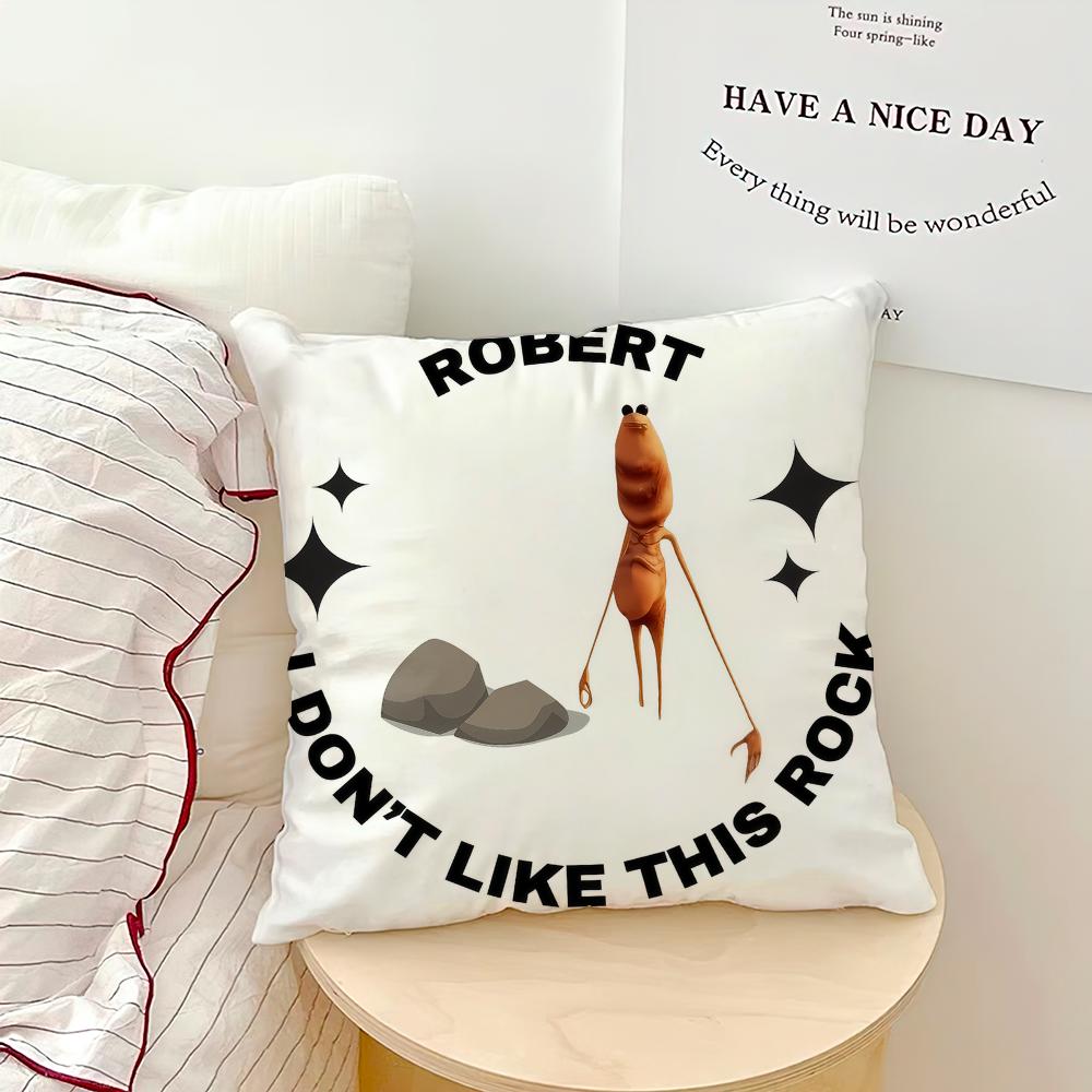 Abstract Funny Marcus The Worm Meme Comfortable Soft Hogar Pillowcase for Sofa Living Room Bed Home Decor Protective Covers