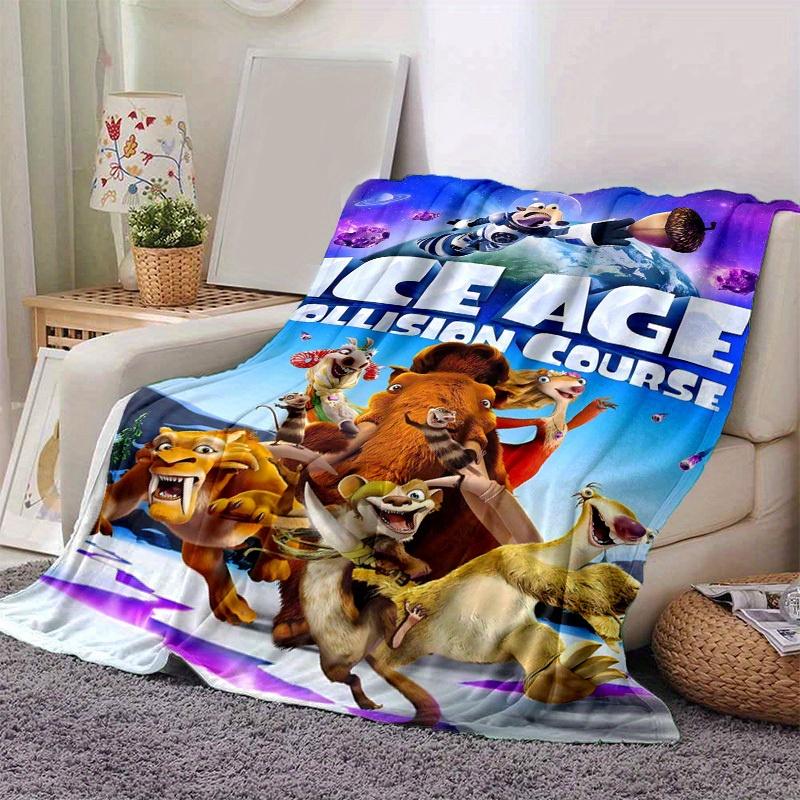 1pc, Cozy Ice Age: Collision Course Home Decor Blanket Perfect Gift for Bedroom, Living Room, Travel, Camping, Car