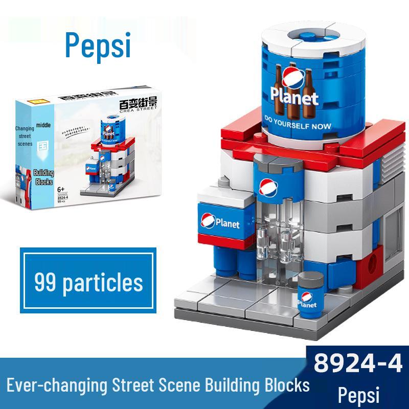 2025 Street Scene Lego-Compatible Architecture Model: Educational Assembly Toy for Kids and Boys