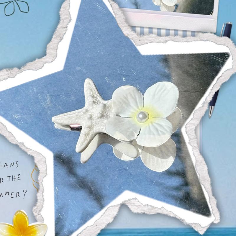 

Spring Summer Hair Accessories Butterfly Orchid Clip Girl s Heart Bangs Crushed Seaside Vacation Starfish Side Decoration Flower