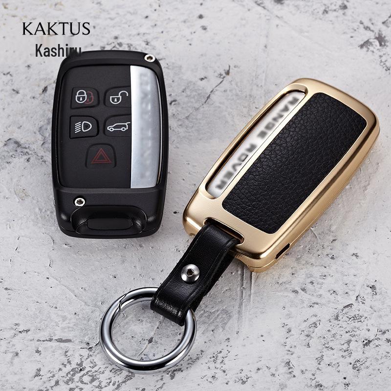 KAKTUS Aluminum Alloy Car Key Case for Land Rover - Protective Shell Cover with Buckle for Discovery Models