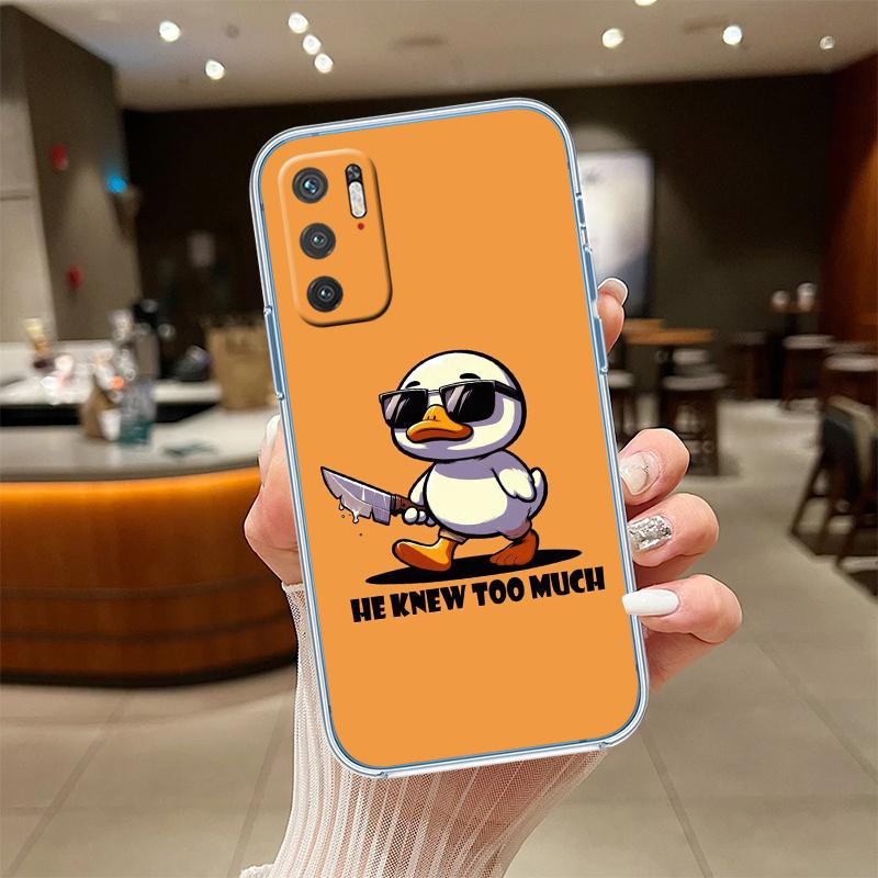 UP27 DUCK Cartoon Transparent Phone Case for Motorola Moto G7 G8 G9 G84 G85 G73 G24 G15 Z2 Play Power Plus