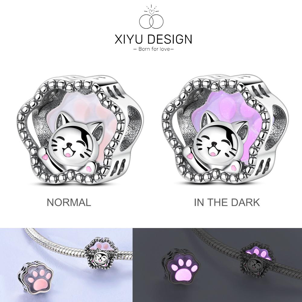 Copper Starry Night By Van Gogh Charms Bead Cz Zircon Whale Cat Pendant Fit Original Bracelet Necklace Diy Jewelry