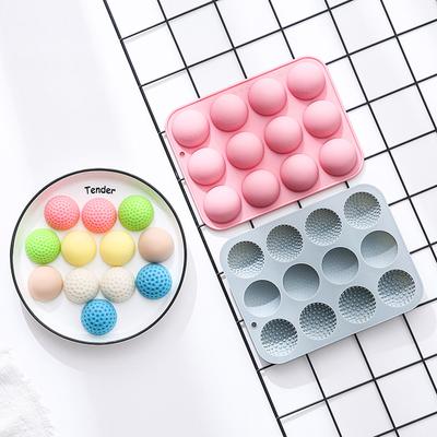12-Cavity 3D Golf Ball Silicone Mold Golf Ball Cake  Mold Golf Ball Chocolate Mold For Cupcake Decorations, Candy