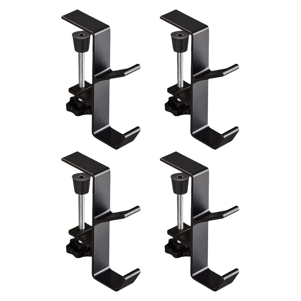 1/4 Stück Verstellbarer Schreibtischkantenhaken Gaming-Headset Schreibtischaufhänger Rucksackaufbewahrung Hängehaken Halter Stanzfrei Heim-Büro Organizer