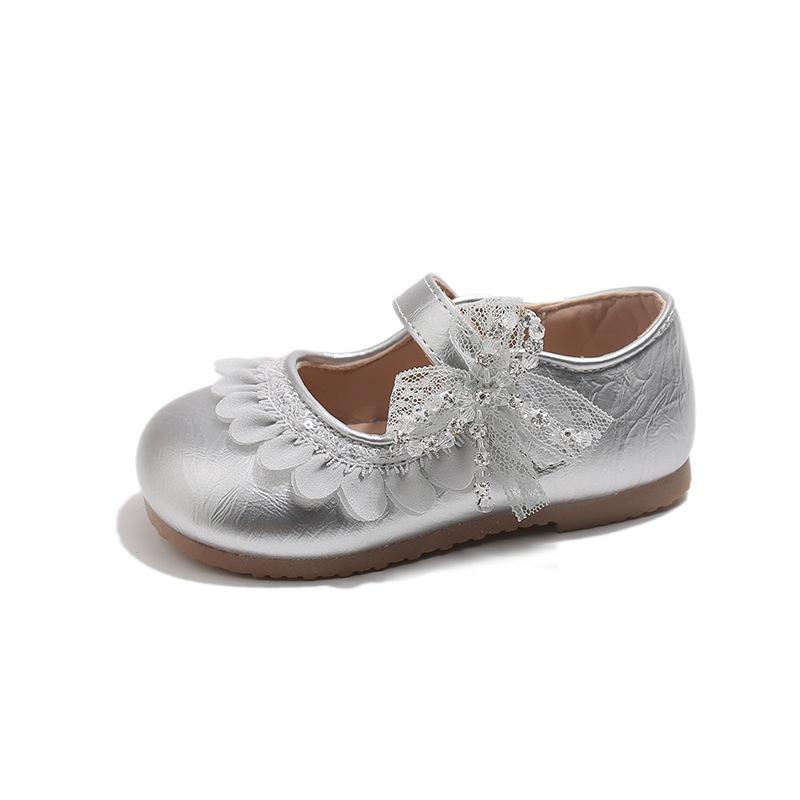 

New Style Girl s Versatile Slip-on Shoes 22 серебряный