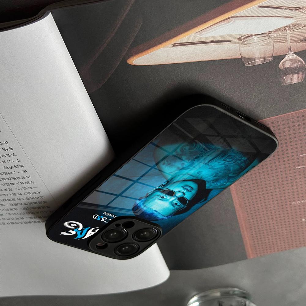 Phone Case Tempered Glass For IPhone 17 15 16 14 12 13 11 Pro XS Max Plus Mini Cover Blessd Cantante Rapper