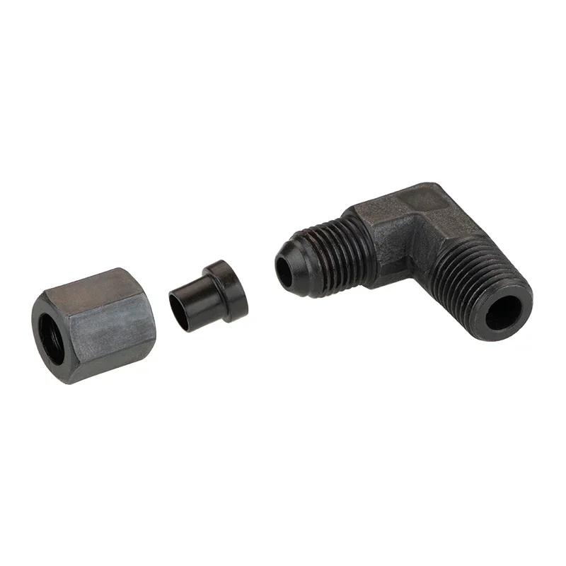 

Elbow 90 Degree 1/8 1/4 3/8 1/2 3/4 1 BSPT Male x 4 6 8 10 12 -22mm Tube Flare Union Hydraulic Carbon steel Fitting Oil 1l8 BSP-4mm-M10x1&Thread-Tube-Nut бронза жовтий колір