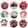 Unique Red And Black Plaid Wooden Christmas Tag For Stylish Indoor Holiday Decor