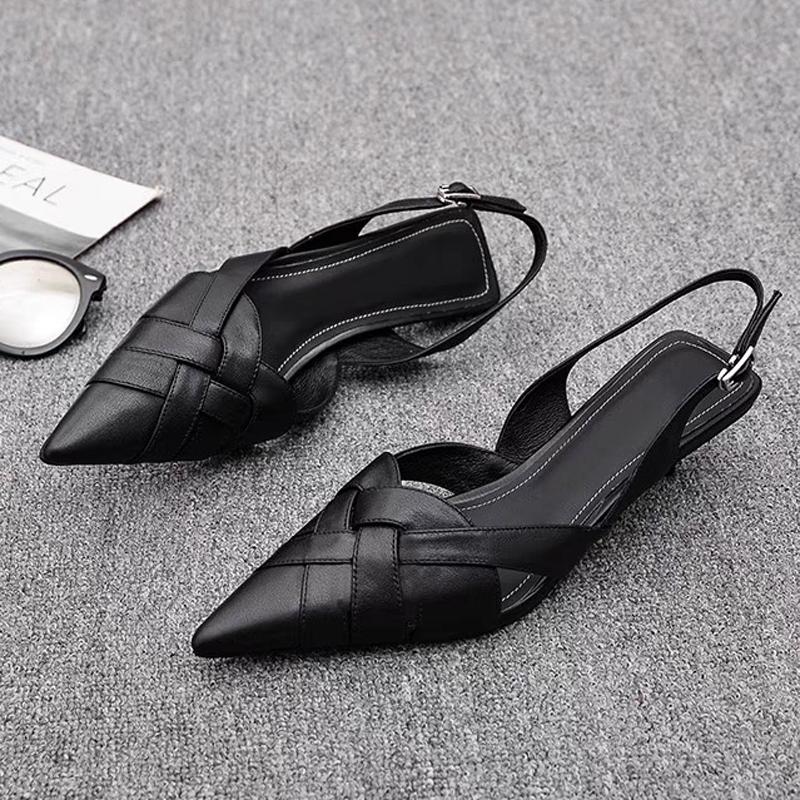 Elegant and Versatile Casual Wear-resistant Sandals Women's Thin Heel Pointed Toe Pumps Ladies High Heels Slingback