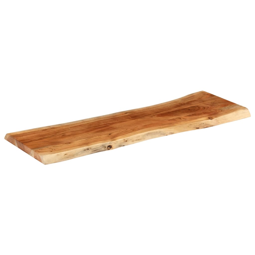Tabletop 110x40x3.8cm Rectangular Solid Acacia Wood Live Edge