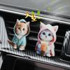 Cute Cat Acrylic 2D Air Vent Clip Car Aromatherapy Fragrance Diffuser Air Freshener Decor Set for Auto Interior Pendant Gifts